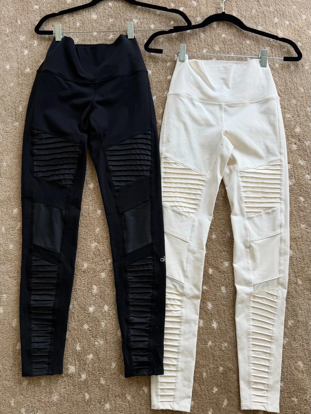 BUNDLE ALO Moto Leggings in Black or White- Small